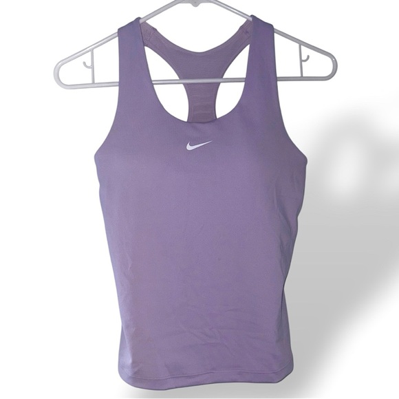 Nike Lavender Swoosh Women's Medium-Support Padded Dri-Fit Sports Bra Tank - Picture 1 of 14